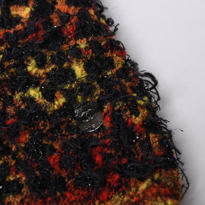 Chanel V-neck Knit Sweater CC Logo Multicolor Wool — view 4