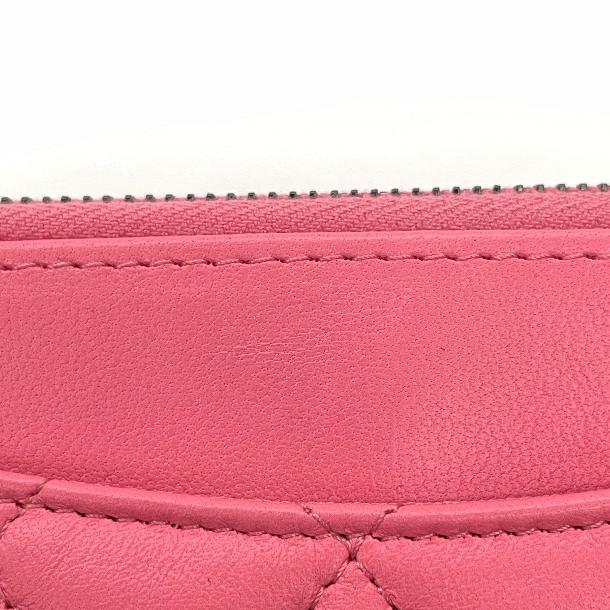 Chanel Wallet Quilted Fragment Coin Case Shocking Pink Black — view 8