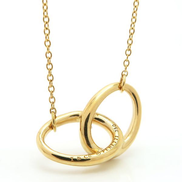 Tiffany & Co Double Necklace 18k 750 Yellow Gold Peretti Polished — view 4