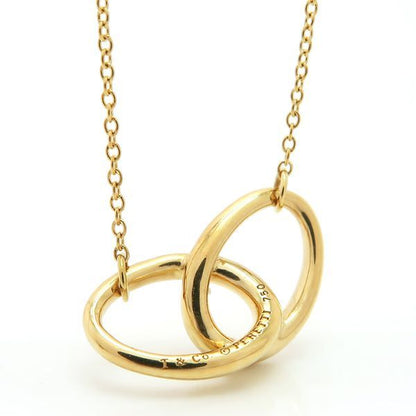 Tiffany & Co Double Necklace 18k 750 Yellow Gold Peretti Polished — view 4