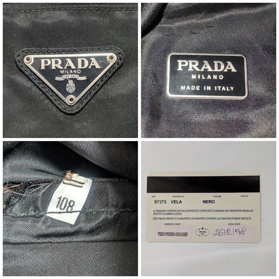 Prada Foldable Travel Bag Suitcase Nylon Tessuto Black 2 Wheels — view 8