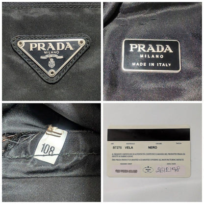 Prada Foldable Travel Bag Suitcase Nylon Tessuto Black 2 Wheels — view 8