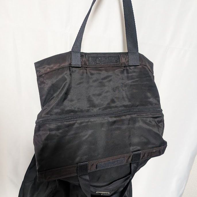 Prada Foldable Travel Bag Suitcase Nylon Tessuto Black 2 Wheels — view 4