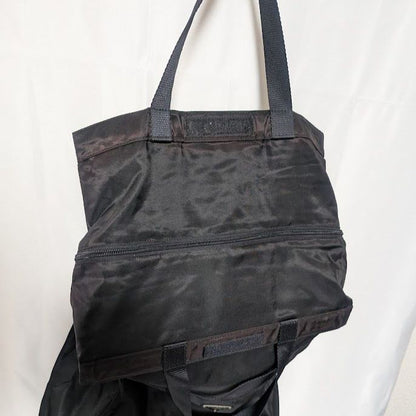 Prada Foldable Travel Bag Suitcase Nylon Tessuto Black 2 Wheels — view 4