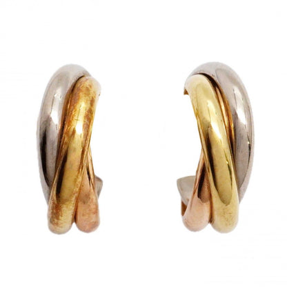 Cartier Earrings Trinity 18k Yellow Gold 18k White Pink