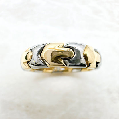 Bvlgari Albeare Yellow Gold Stainless Steel Ring — view 3