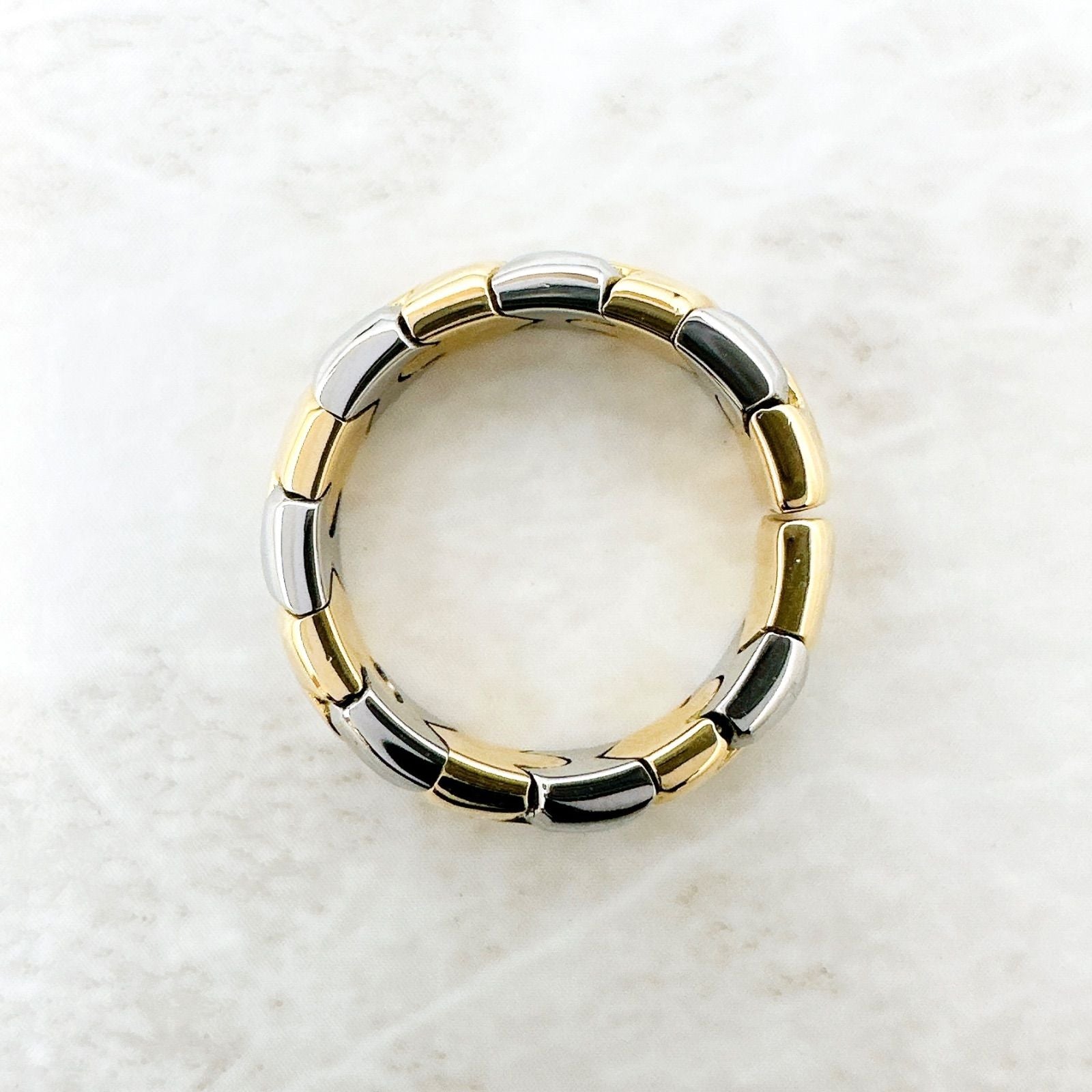 Bvlgari Albeare Yellow Gold Stainless Steel Ring — view 4