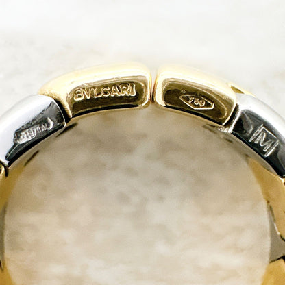 Bvlgari Albeare Yellow Gold Stainless Steel Ring — view 5