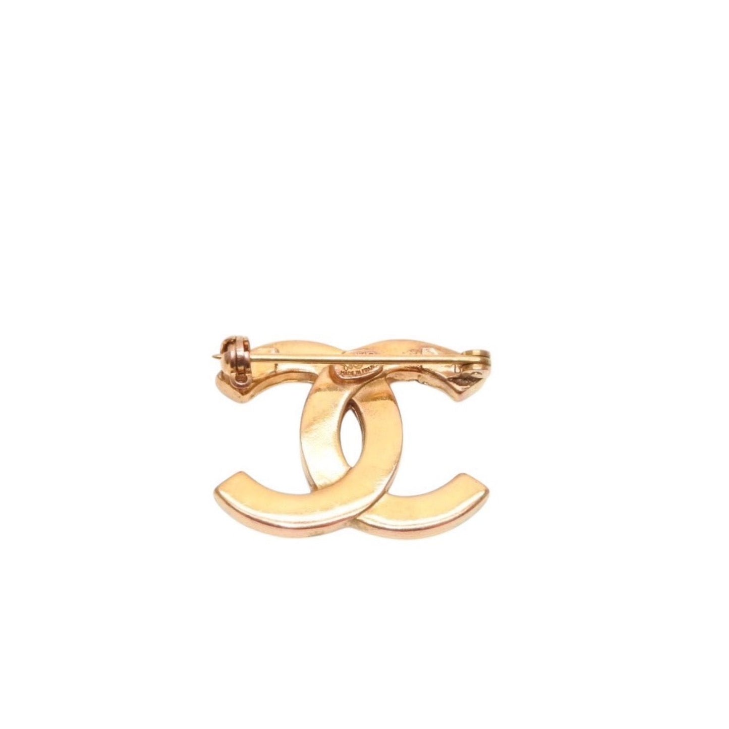 Chanel Vintage CC Logo Brooch 00 Metal Rhinestone Gold — view 4