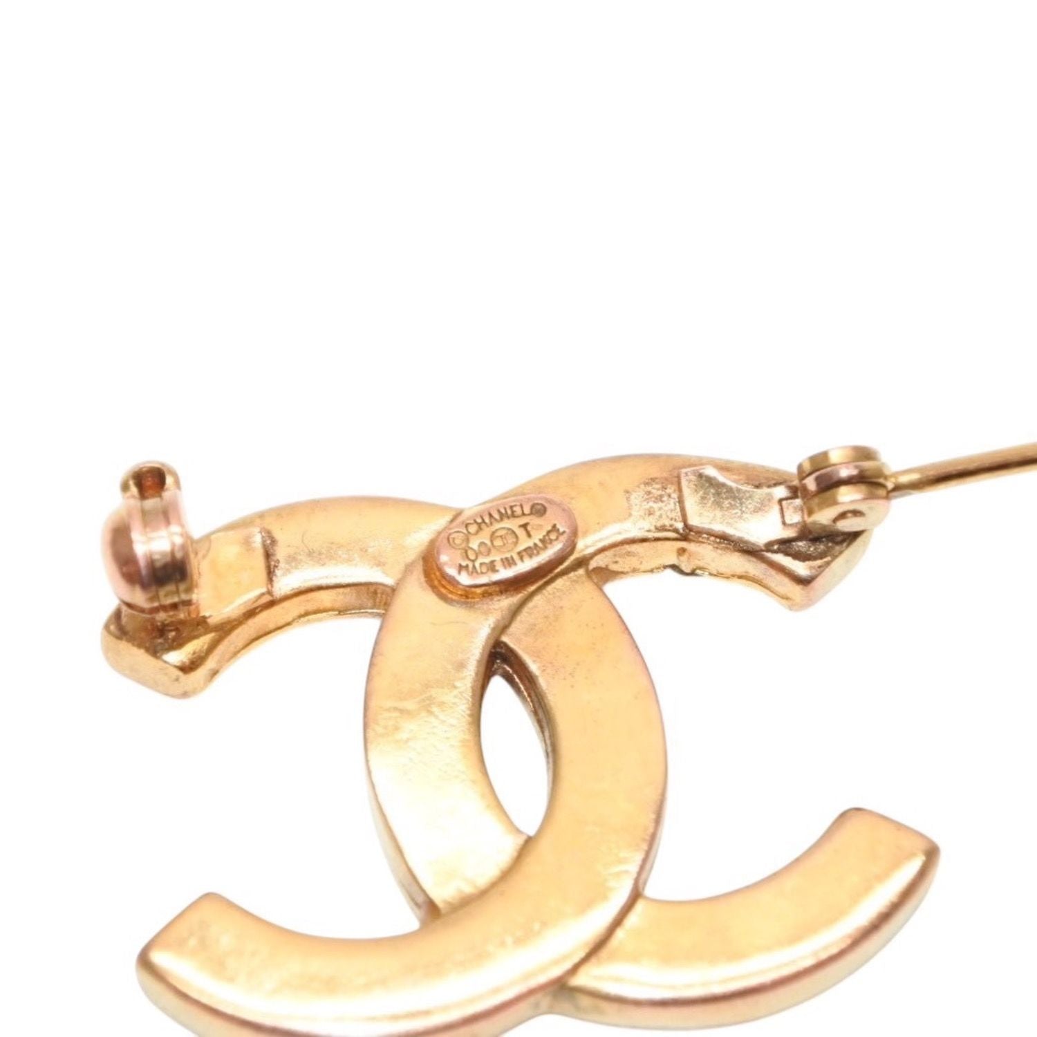 Chanel Vintage CC Logo Brooch 00 Metal Rhinestone Gold — view 6