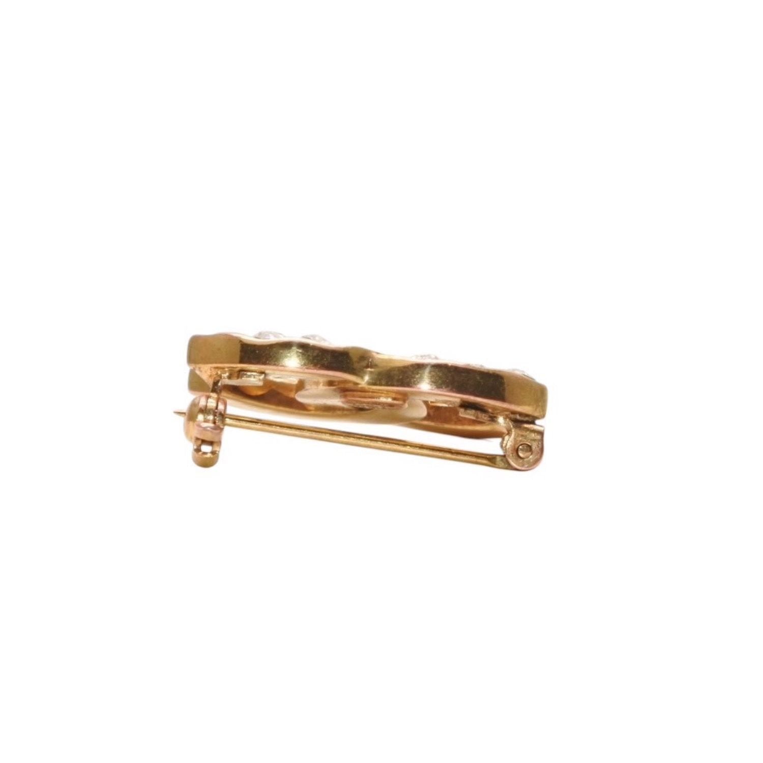 Chanel Vintage CC Logo Brooch 00 Metal Rhinestone Gold — view 7