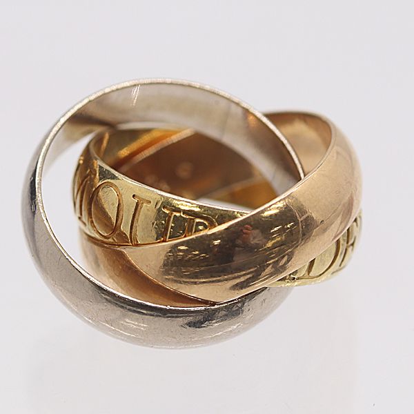 Cartier Trinity Ring White Gold 18k Pg Wg Ako Mst Abc — view 3