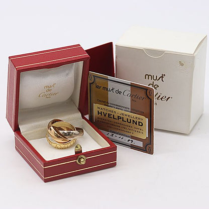 Cartier Trinity Ring White Gold 18k Pg Wg Ako Mst Abc