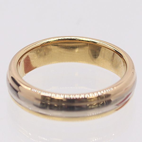 Cartier With Certificate Three Color Ring White Gold 18k Pg Wg 49 Ako Abc — view 3