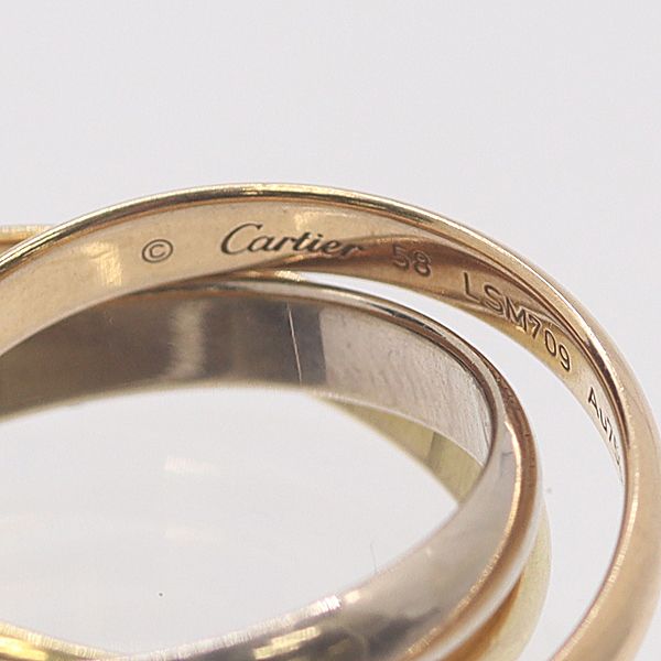 Cartier Trinity Ring White Gold 18k Pg Wg 58 Ako Mst Abc — view 3