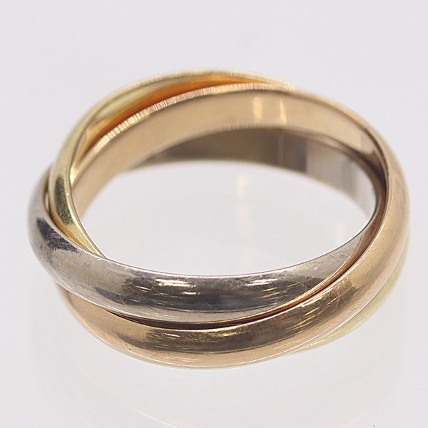 Cartier Trinity Ring White Gold 18k Pg Wg 58 Ako Mst Abc