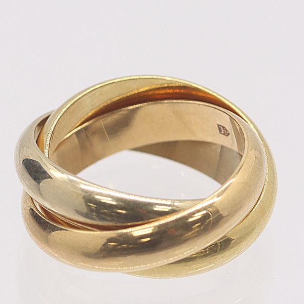 Cartier Trinity Ring White Gold 18k Pg Wg 50 Ako Abc — view 2