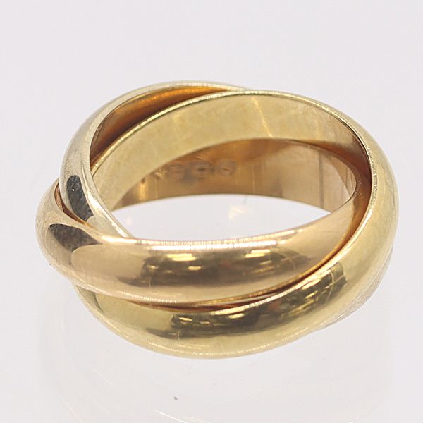 Cartier Trinity Ring White Gold 18k Pg Wg 50 Ako Abc