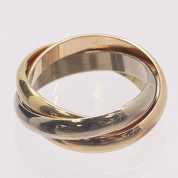 Cartier With Certificate Trinity 18k White Gold Pg Wg 55 Ako Mst Abc Ring — view 2