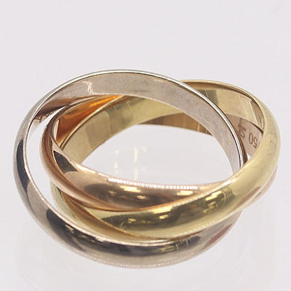 Cartier With Certificate Trinity 18k White Gold Pg Wg 55 Ako Mst Abc Ring — view 3