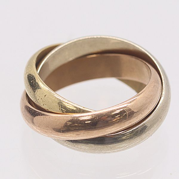 Cartier Trinity Ring White Gold 18k Pg Wg 50 Ako Abc