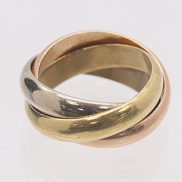 Cartier Trinity Ring White Gold 18k Pg Wg 50 Ako Abc — view 2
