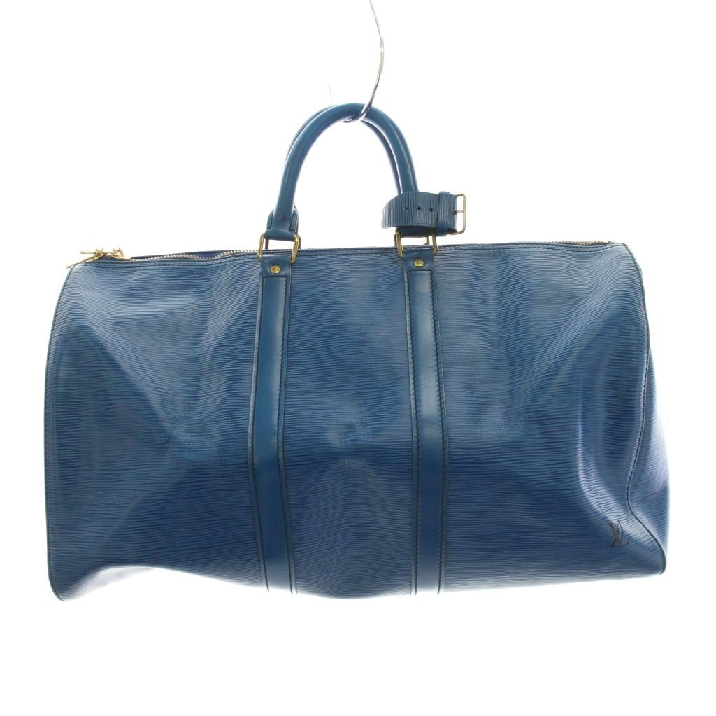 Louis Vuitton Epi Leather Keepall 45 Boston Bag Blue YM — view 2