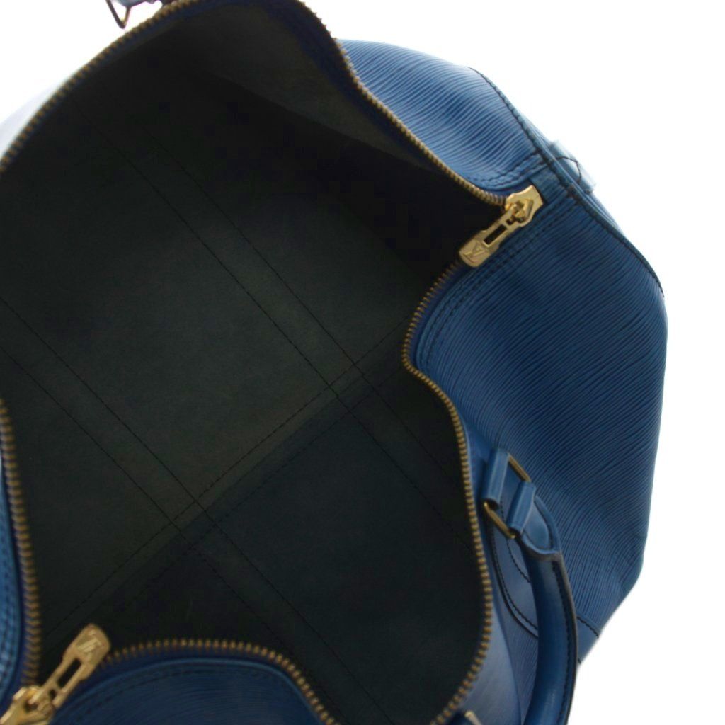 Louis Vuitton Epi Leather Keepall 45 Boston Bag Blue YM — view 5