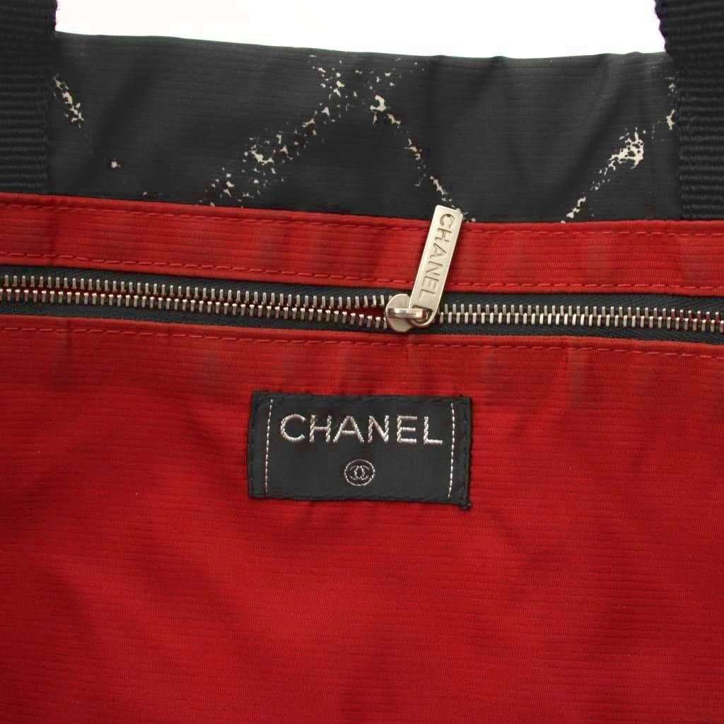 Chanel Vintage Travel Line Tote Black YM — view 6