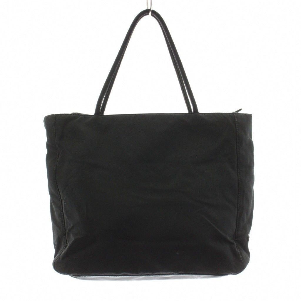 Prada Tote Nylon Triangle Logo Black KU — view 3