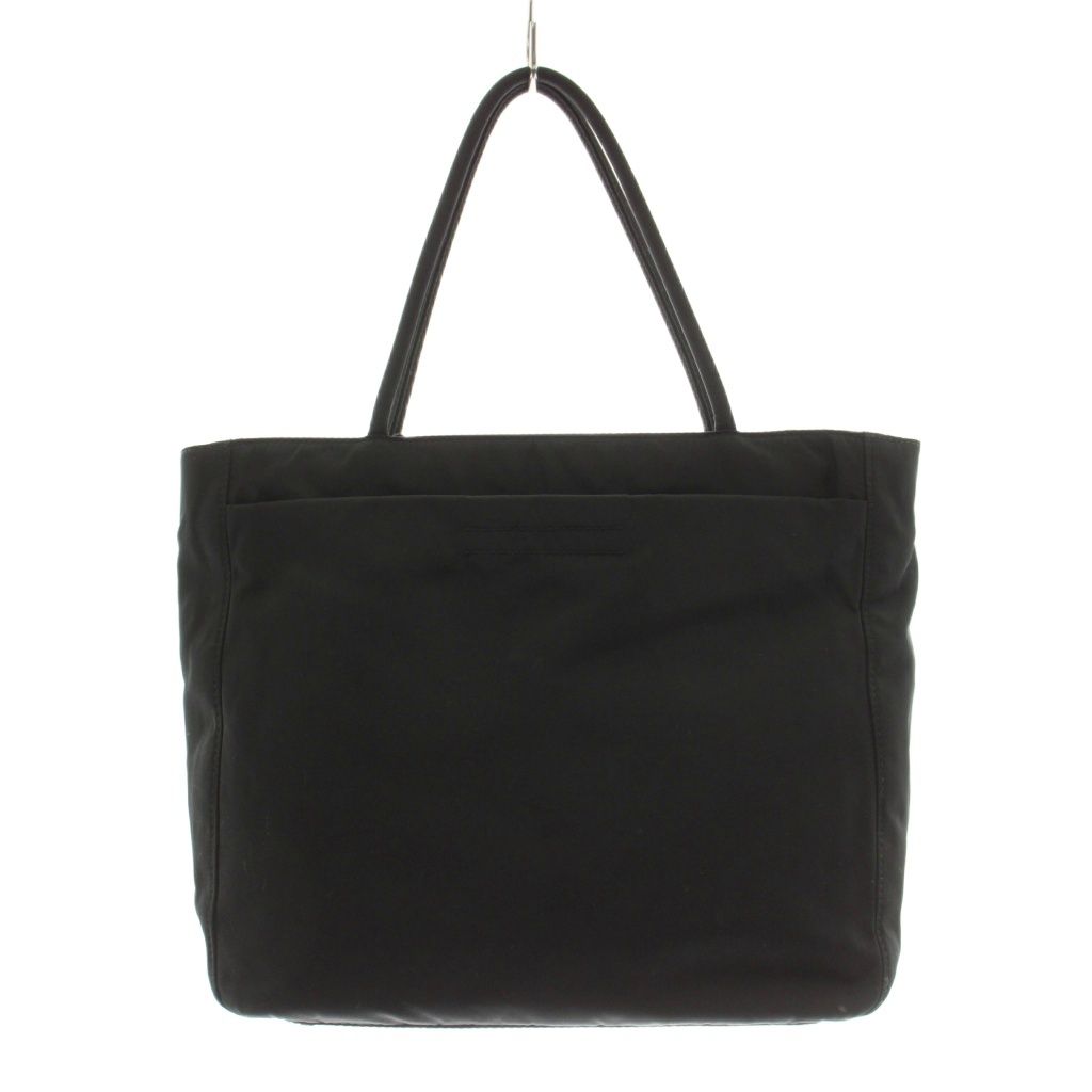 Prada Tote Nylon Triangle Logo Black KU