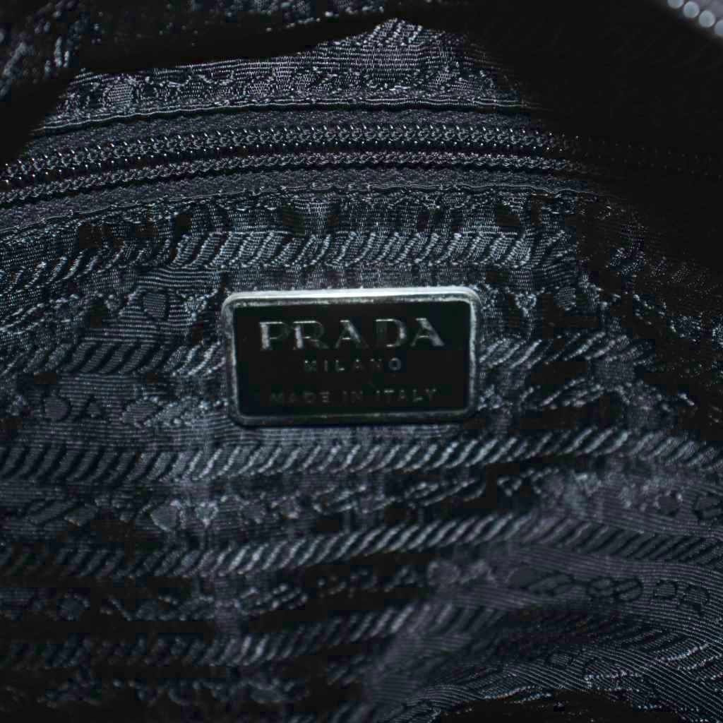 Prada Tote Nylon Triangle Logo Black KU — view 6
