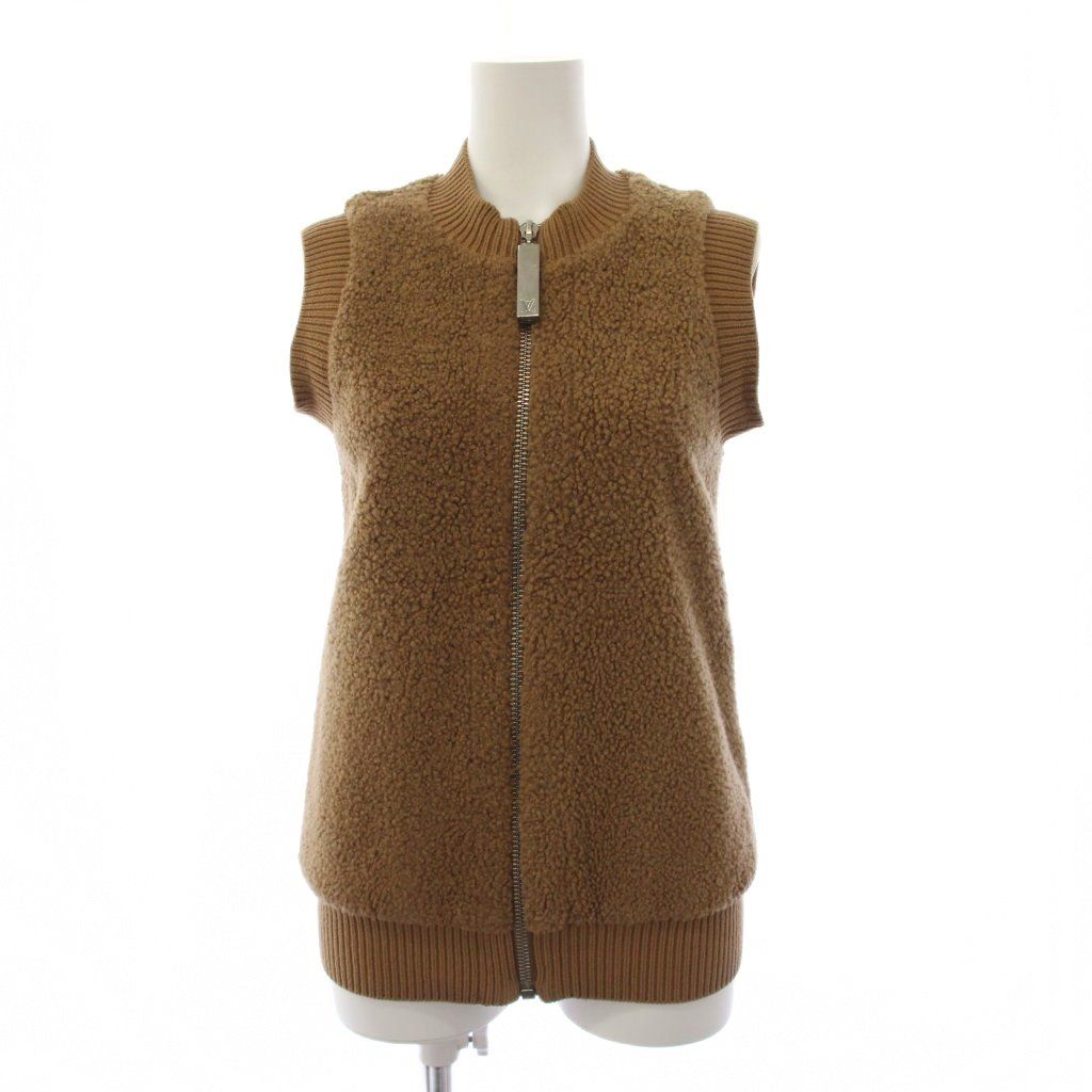 Louis Vuitton Boa Vest Jacket Zip Up 36 Brown