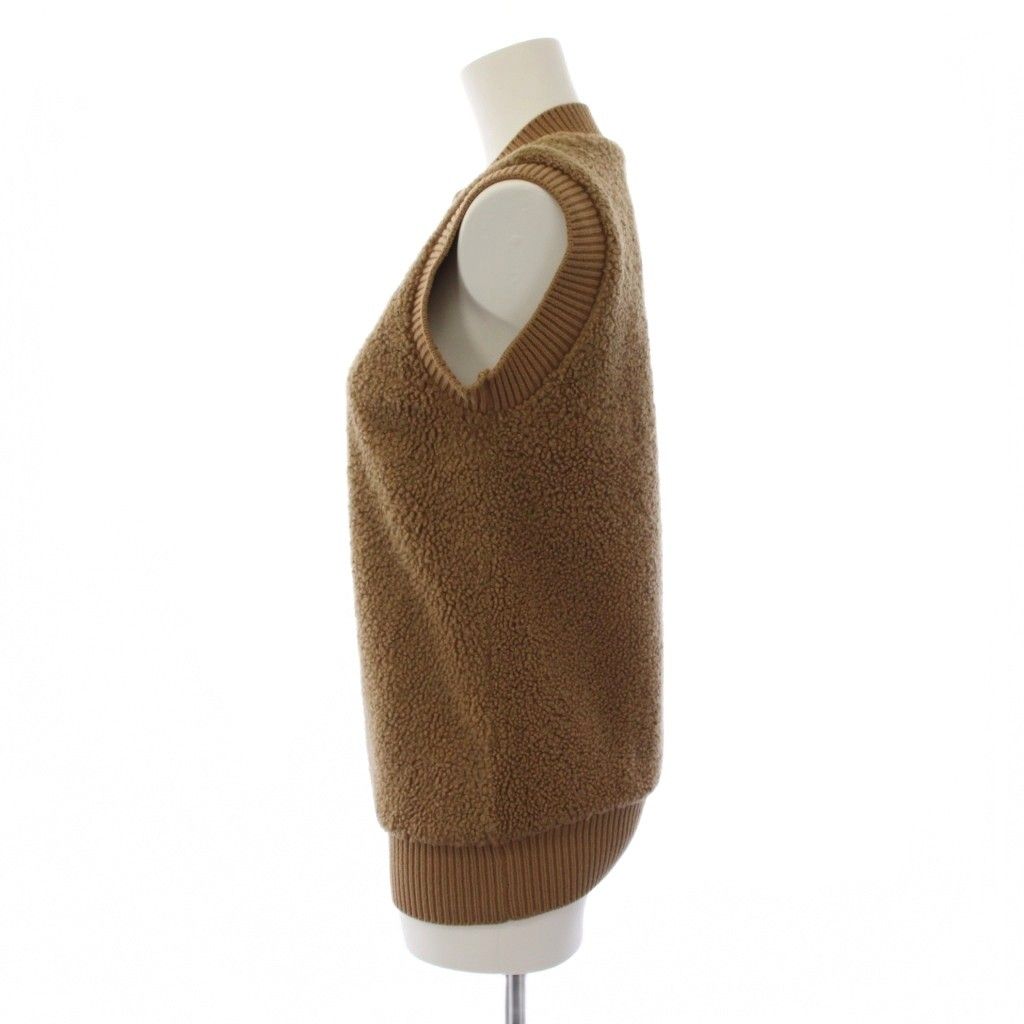 Louis Vuitton Boa Vest Jacket Zip Up 36 Brown — view 2