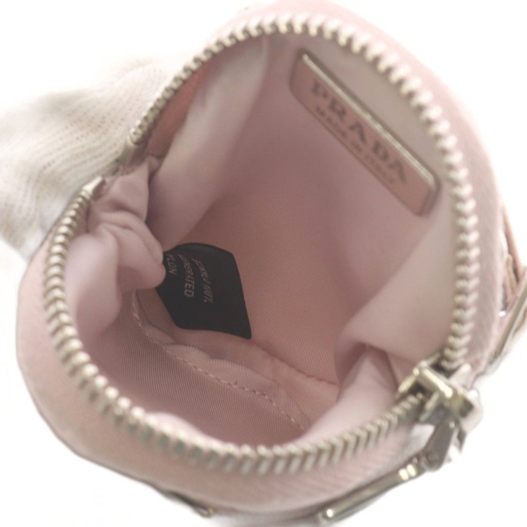 Prada Triangle Logo Shoulder Bag Nylon Pink — view 6