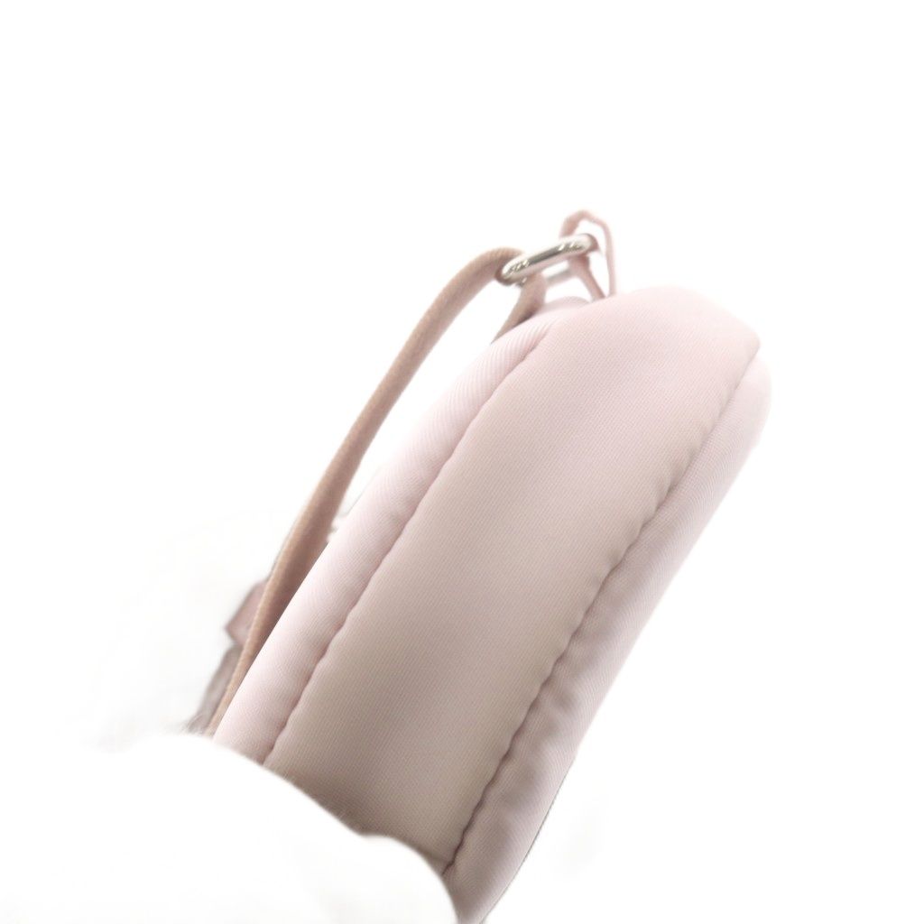 Prada Triangle Logo Shoulder Bag Nylon Pink — view 7