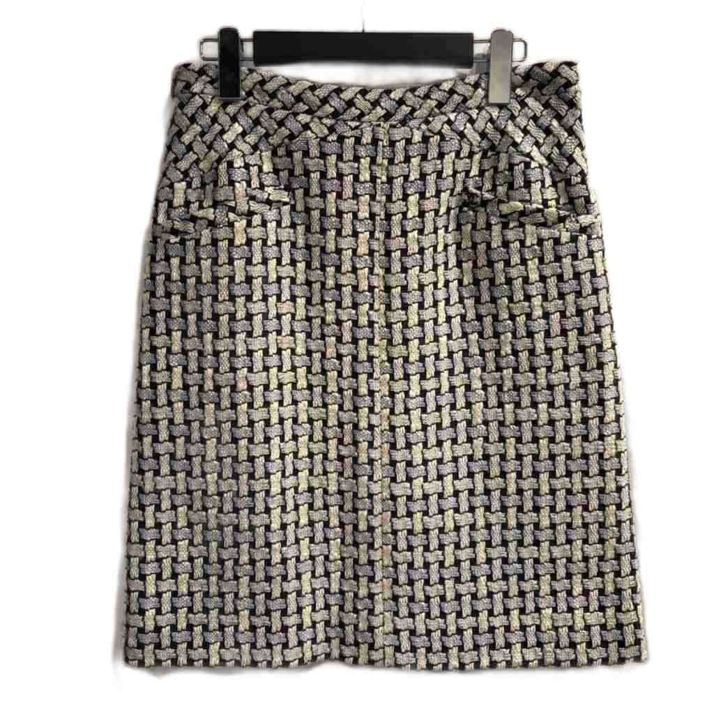 Chanel Tweed Skirt Beige