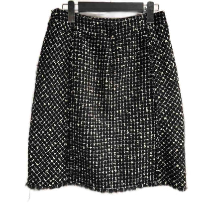 Chanel Tweed Skirt CC Logo Black 40 — view 2