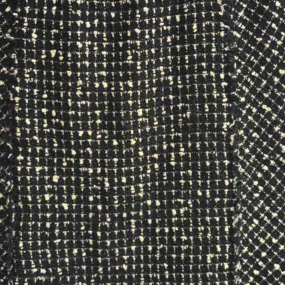 Chanel Tweed Skirt CC Logo Black 40 — view 3