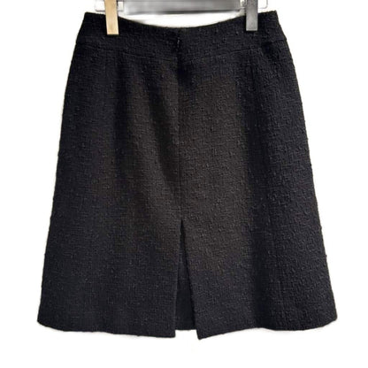 Chanel Tweed Skirt CC Logo Black 38 — view 2