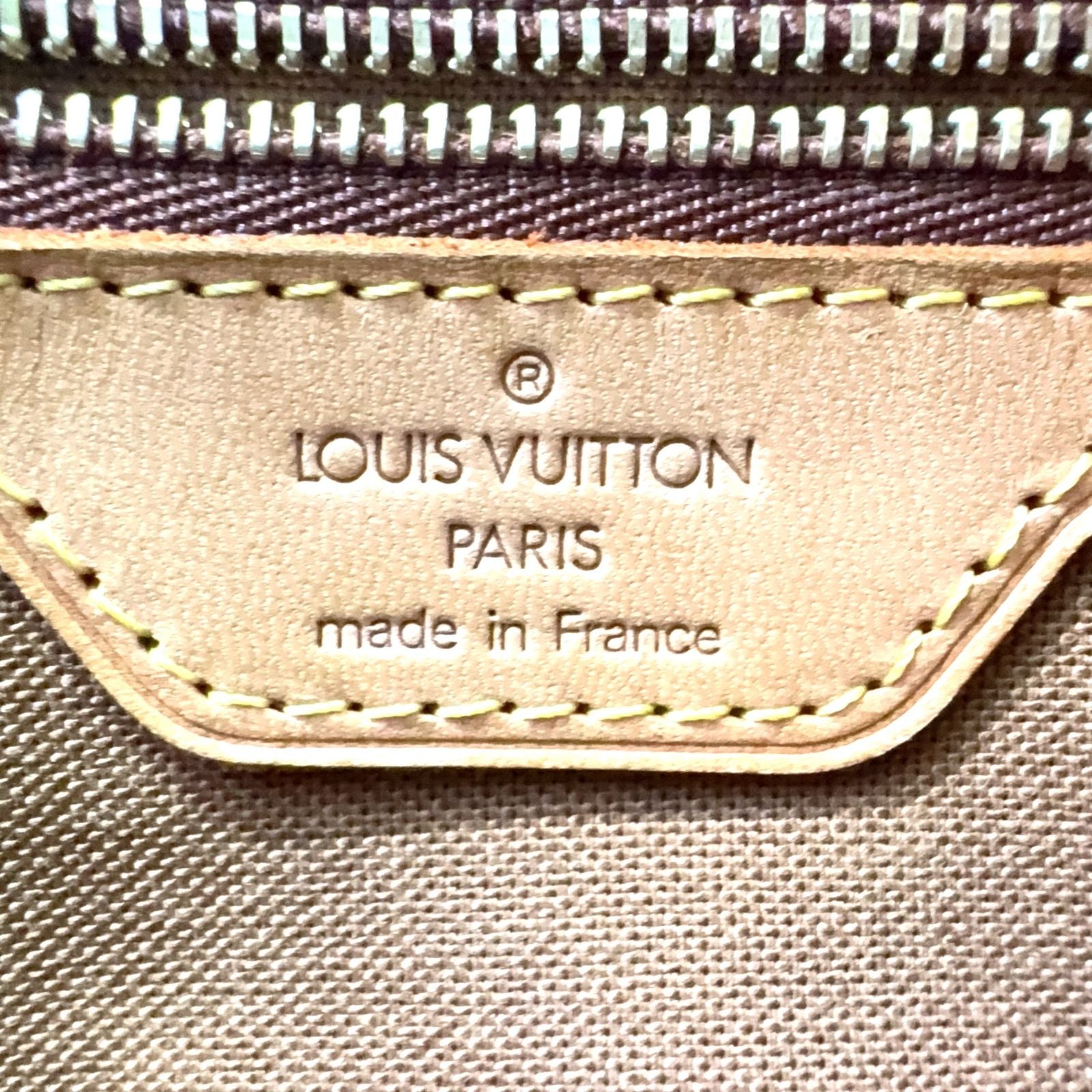 Louis Vuitton Cabas Piano Monogram Leather Brown Tote Gold — view 4