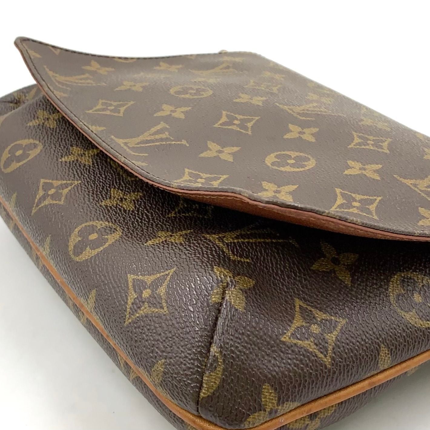 Louis Vuitton Musette Tango Short Strap Monogram Leather Brown Shoulder Bag Gold — view 5