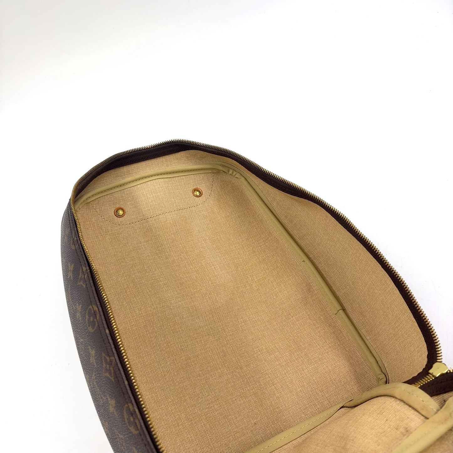 Louis Vuitton Excursion Monogram Leather Brown Handbag Gold — view 7