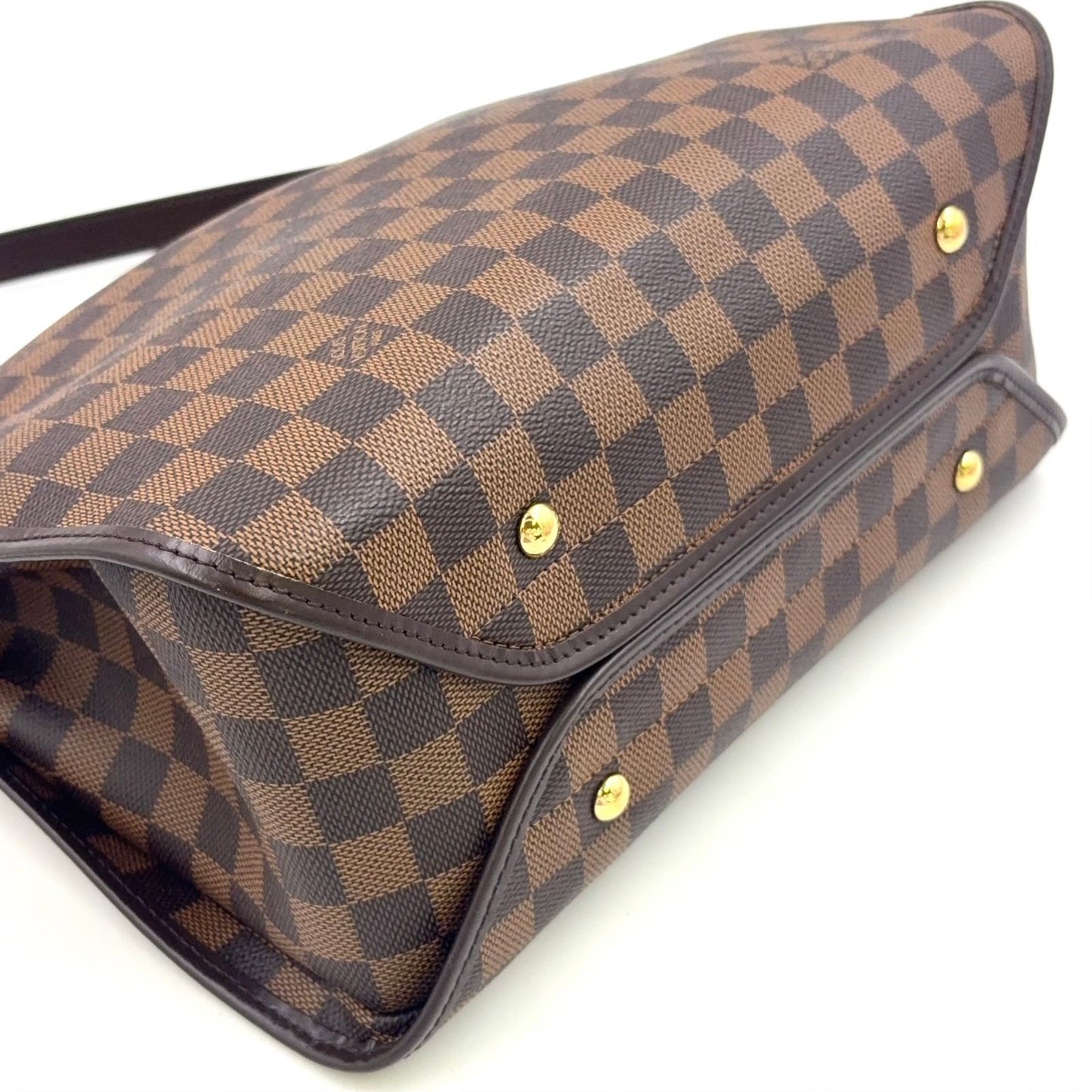 Louis Vuitton Duomo Damier Leather Brown Shoulder Bag Gold — view 7