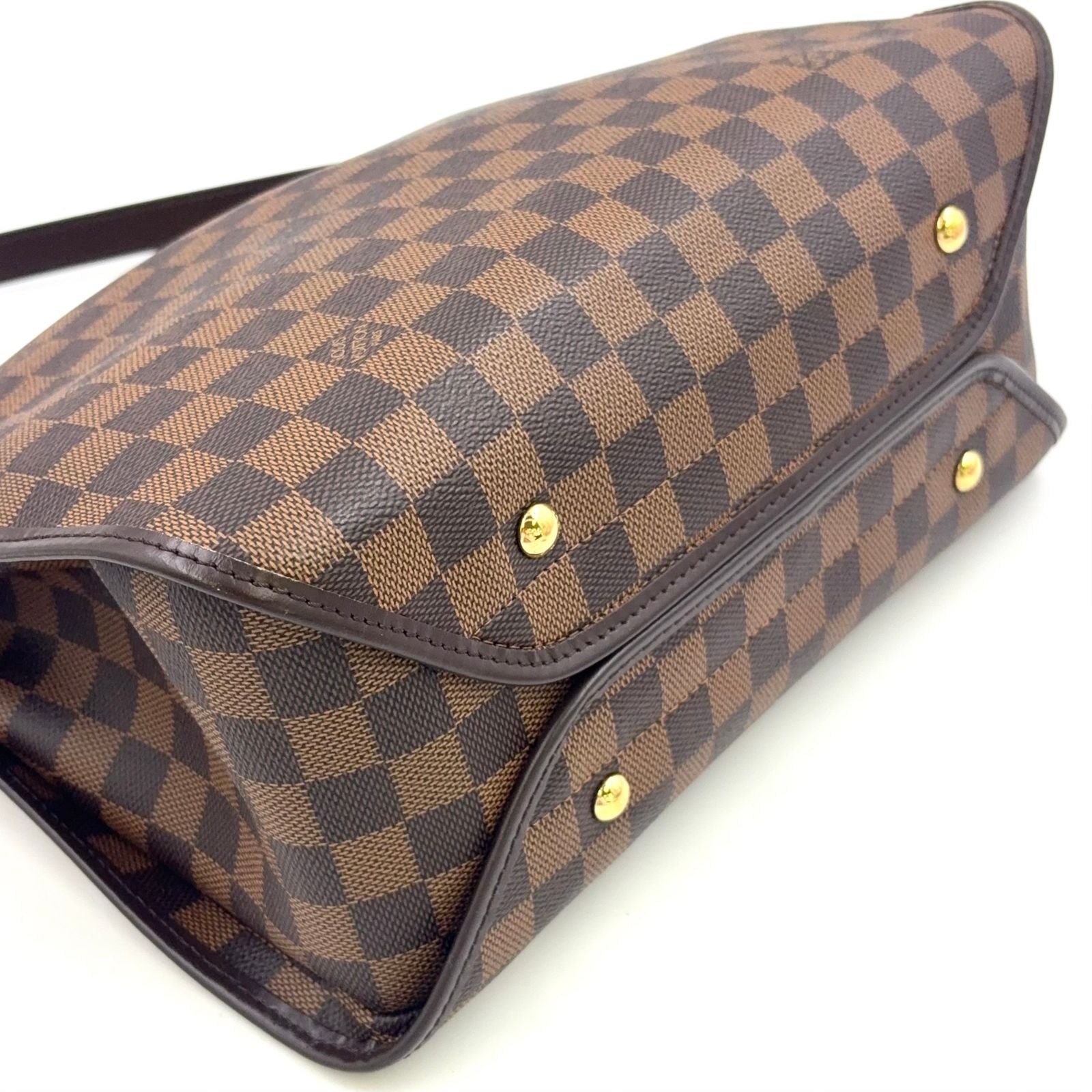 Louis Vuitton Duomo Damier Leather Brown Shoulder Bag Gold — view 7