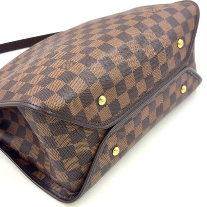 Louis Vuitton Duomo Damier Leather Brown Shoulder Bag Gold — view 7