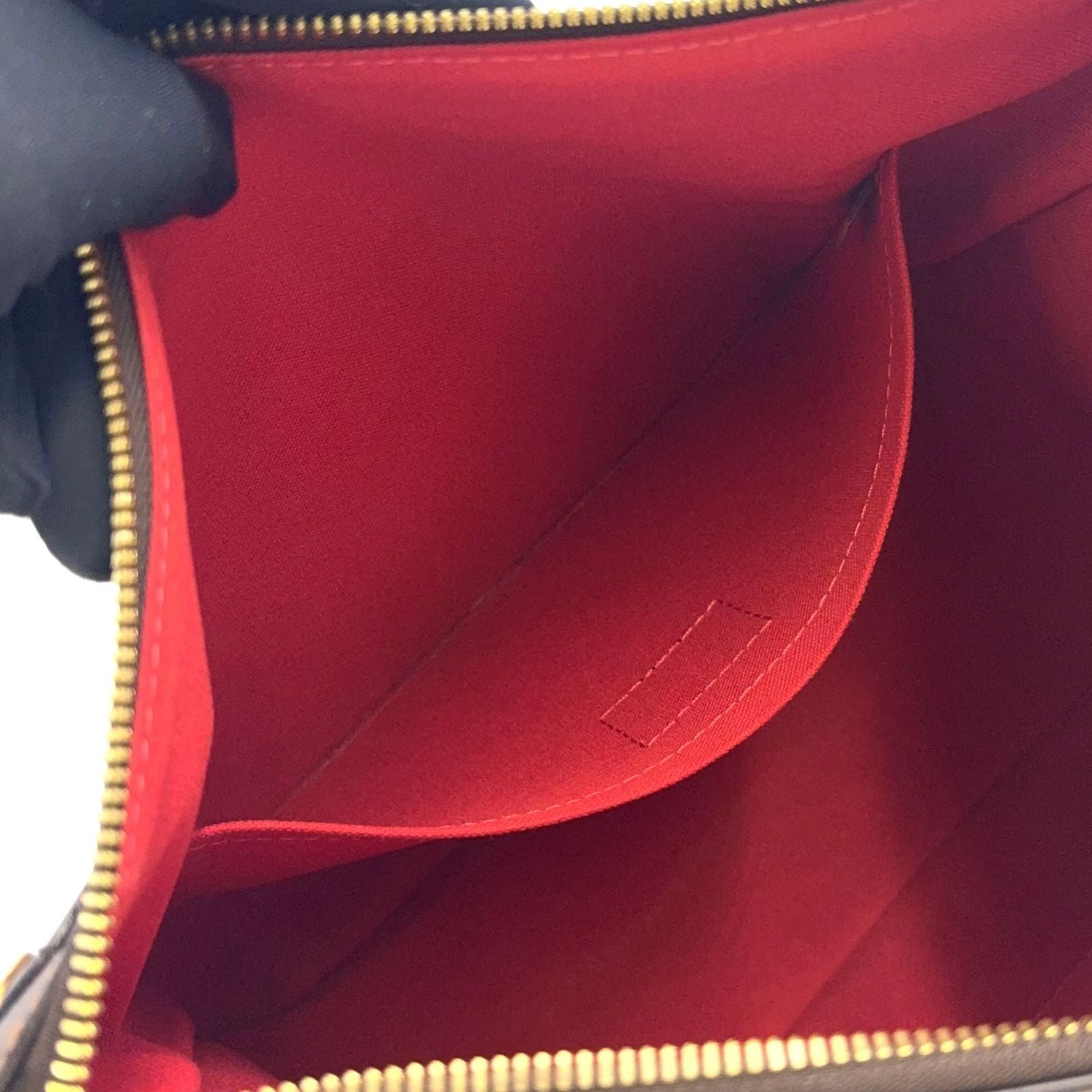 Louis Vuitton Duomo Damier Leather Brown Shoulder Bag Gold — view 5