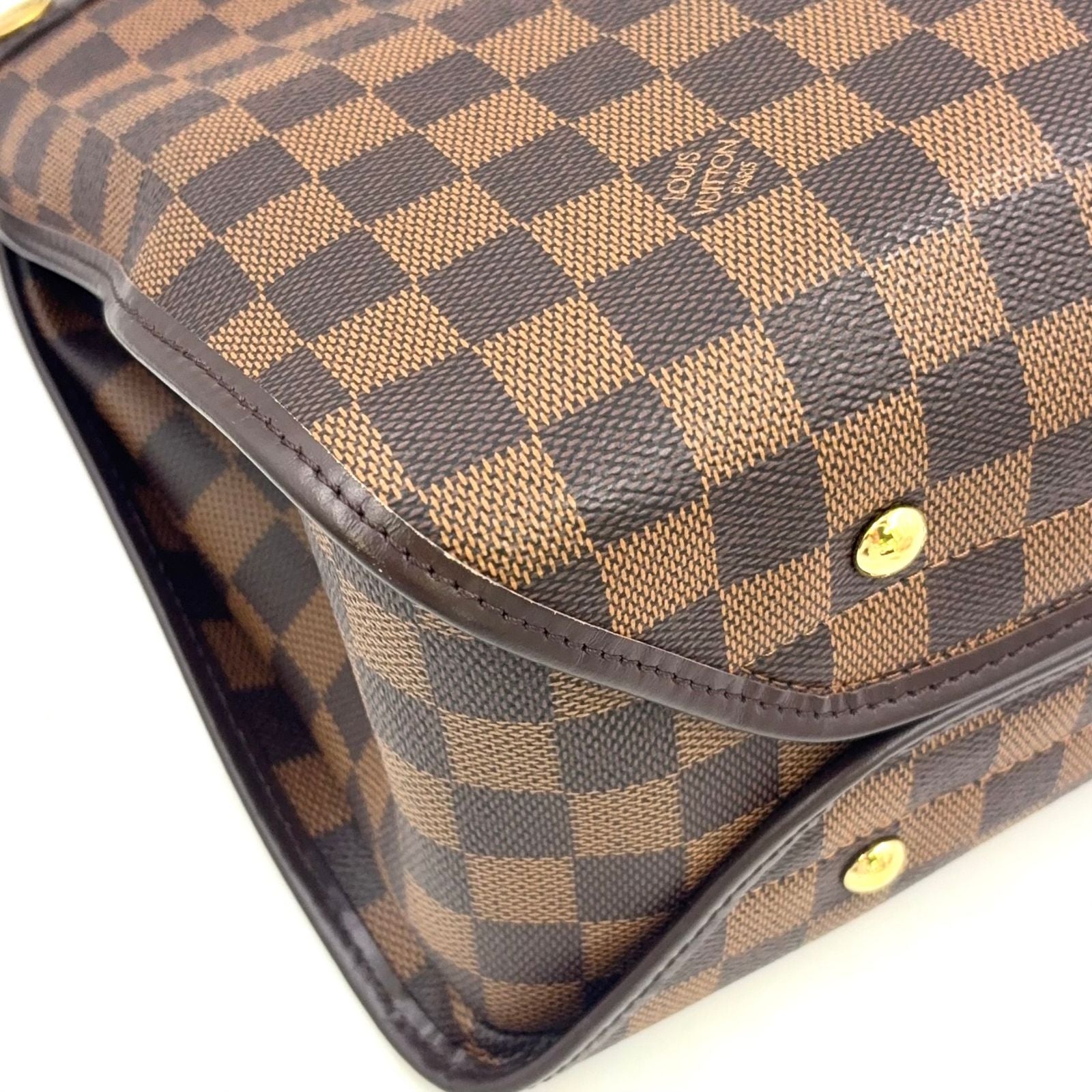 Louis Vuitton Duomo Damier Leather Brown Shoulder Bag Gold — view 8
