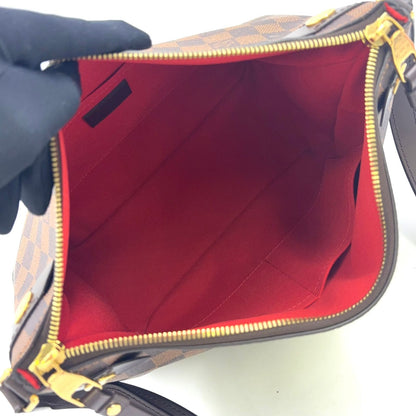 Louis Vuitton Duomo Damier Leather Brown Shoulder Bag Gold — view 3