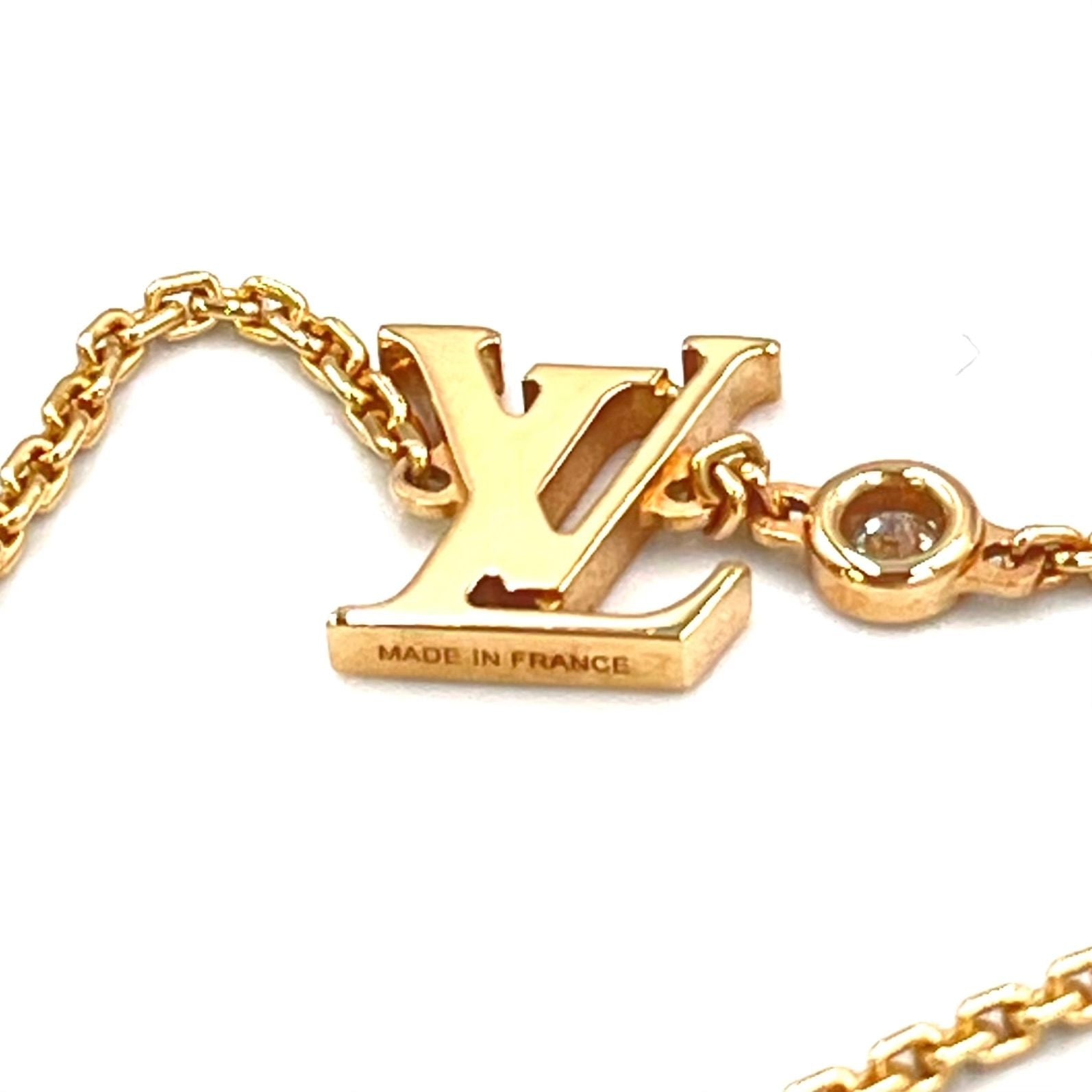 Louis Vuitton Pendentif Idyll Blossom LV Diamond Clear Pink Gold Necklace — view 4